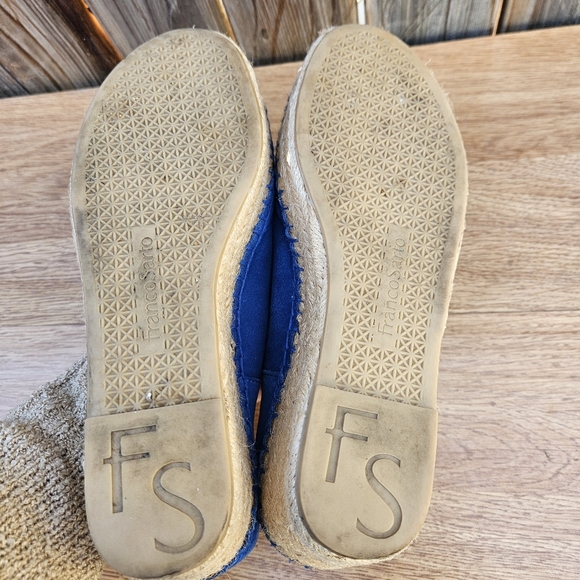 Franco Sarto Blue Suede Women's Slip-On Sandals Size 7 - Picture 15 of 16